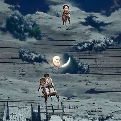 attack on titan to the moon