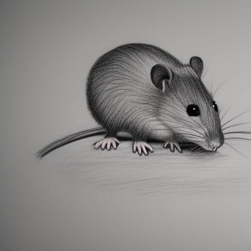 Premium Vector | Rat sketch drawn by hand black and white vector  illustration
