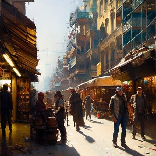 street market - AI Generated Artwork - NightCafe Creator