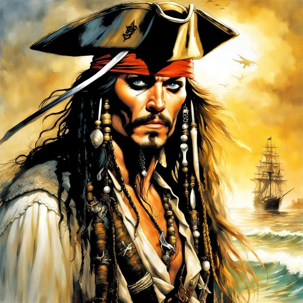 My Name ist Sparrow.... Captain Jack Sparrow! - AI Generated Artwork ...