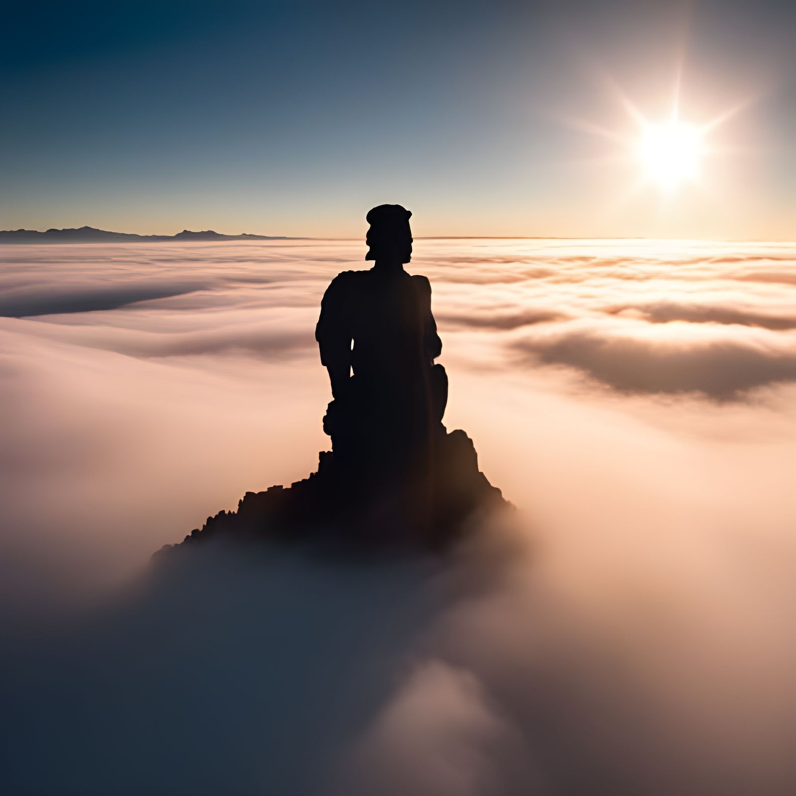 Rising from the clouds