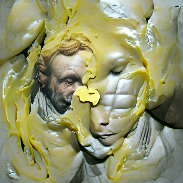 Sculpture by Michelangelo in butter