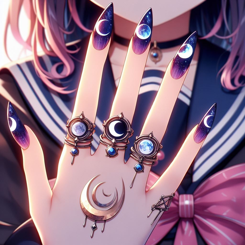 Moon rings and nails