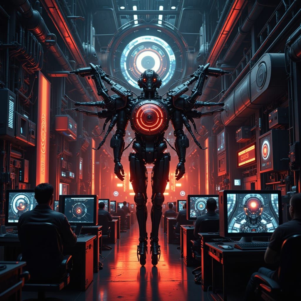 <lora:D3Ddroid2:0.5> A massive text Logo, (Text: "D3Ddroid2") commanding attention in the center of the room.