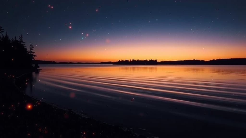 Fireflies at dusk ... enhanced version