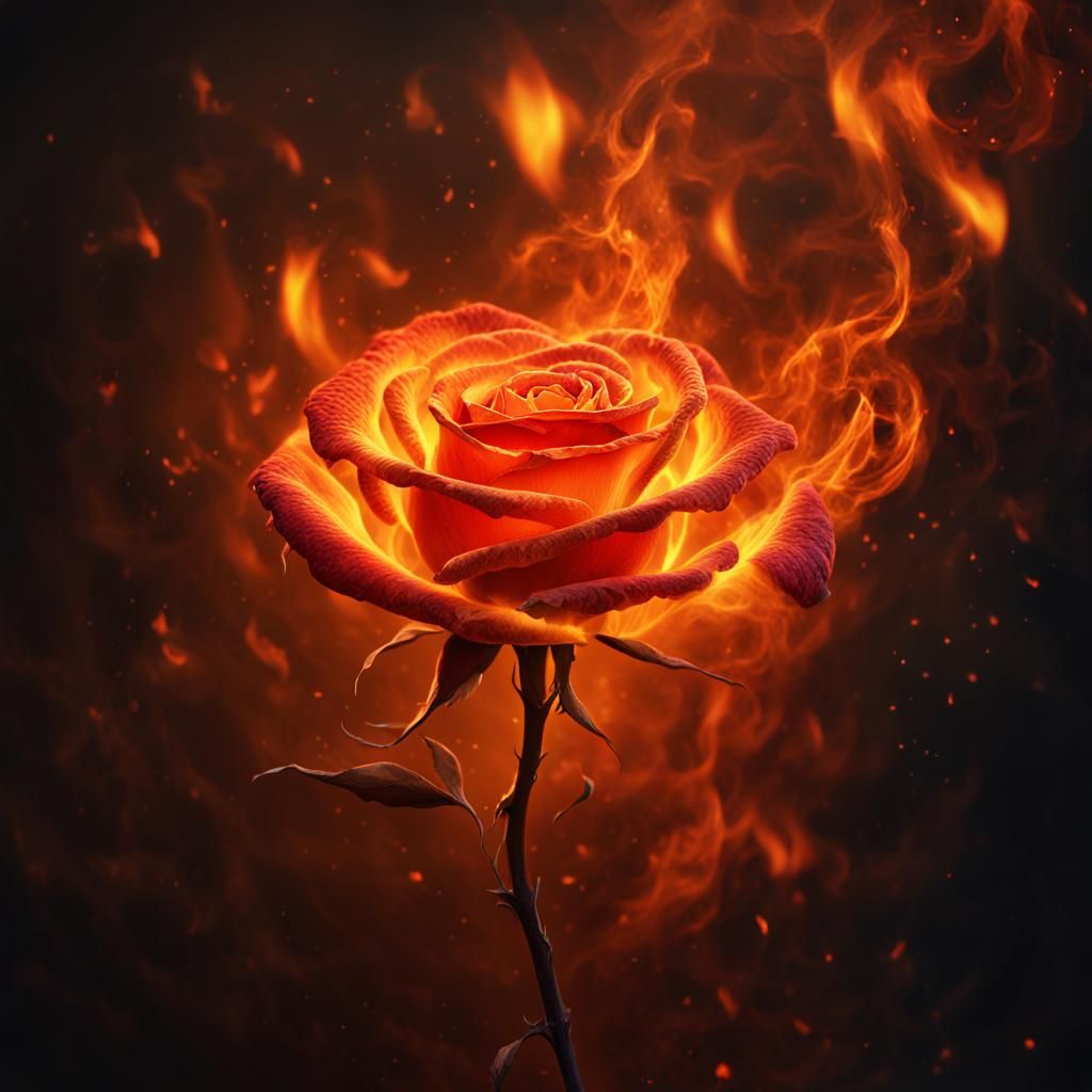 Fire rose  by @Orsolya Kiss