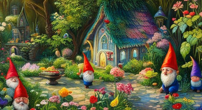 In the Gnome Village  by @SoniaSarkali
