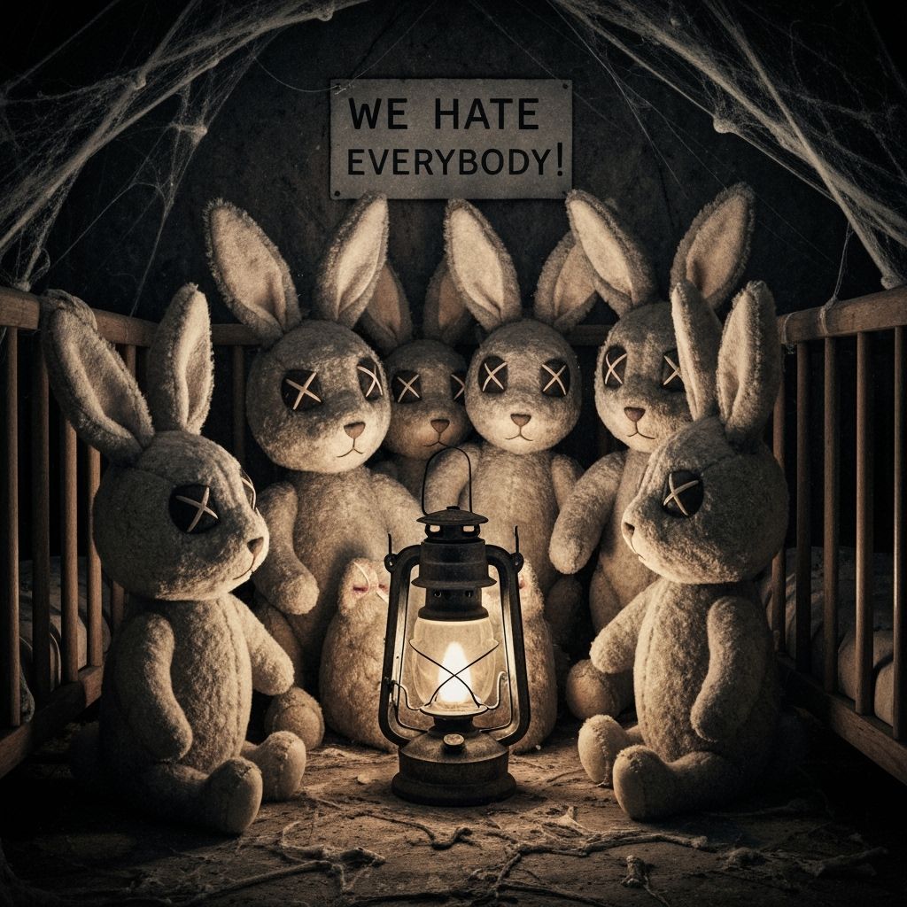 We hate everybody!  Bunnies plot revenge   by @Goosie Girl 