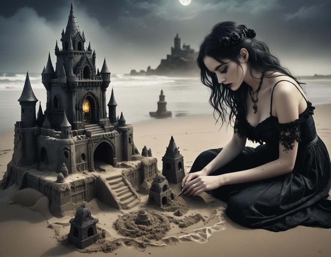 Gothic Sand Castles  by @Xillarevv