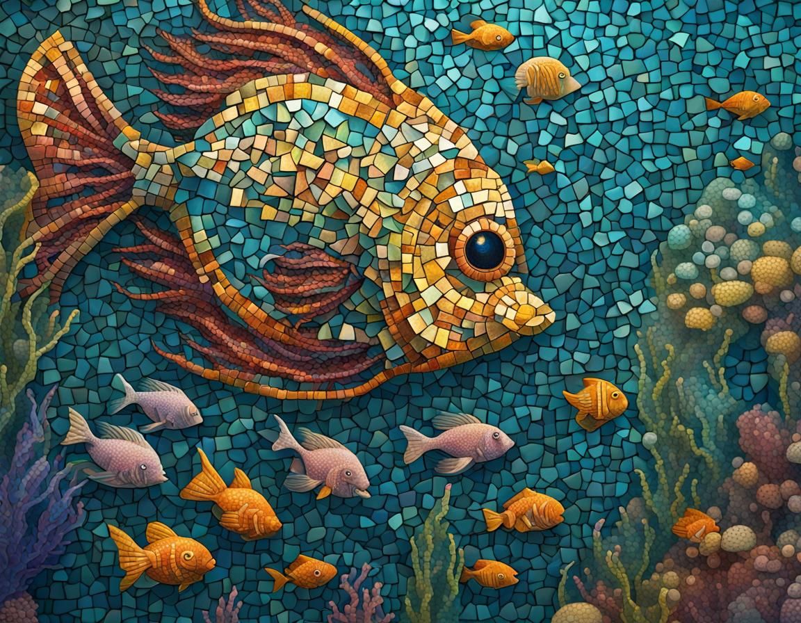 Mosaic Fish  by @BlueJeanRock