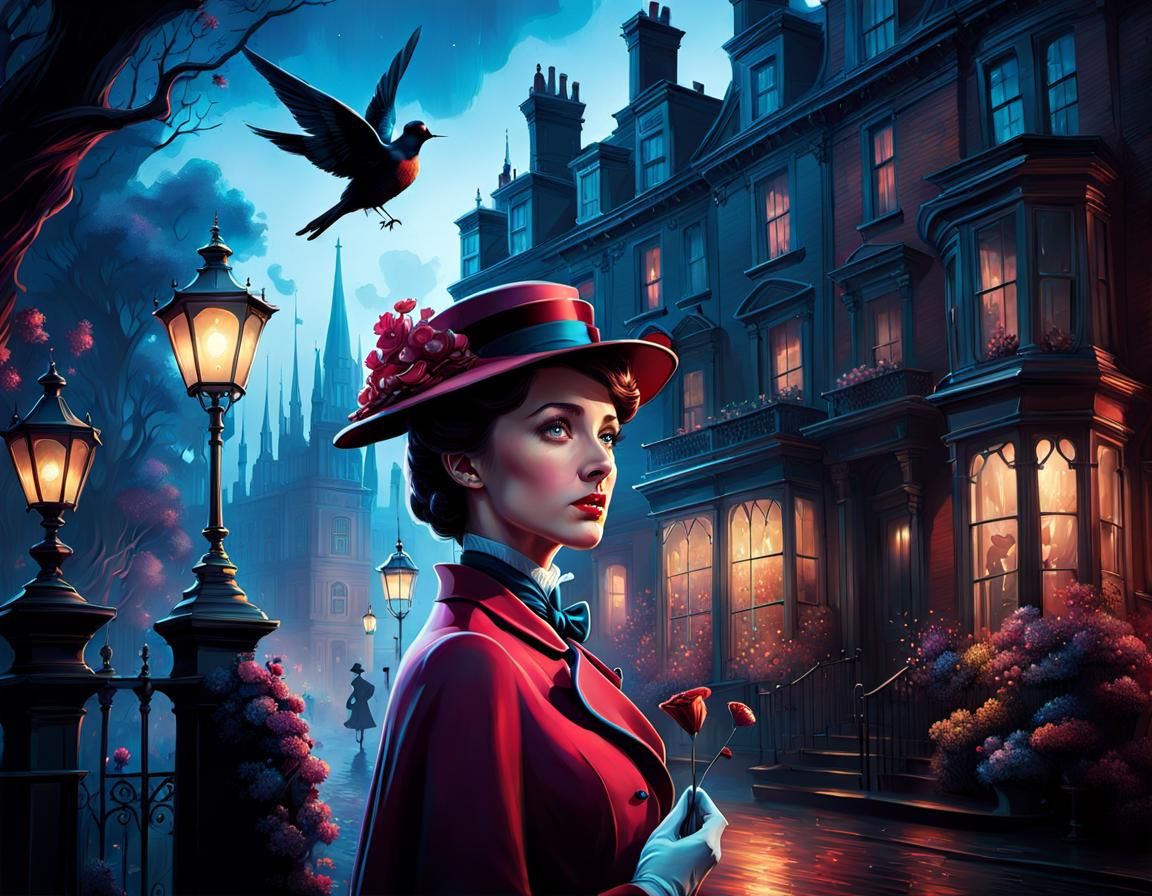 Storybook Illustration: The Epic Tale of Mary Poppins   by @Heathen