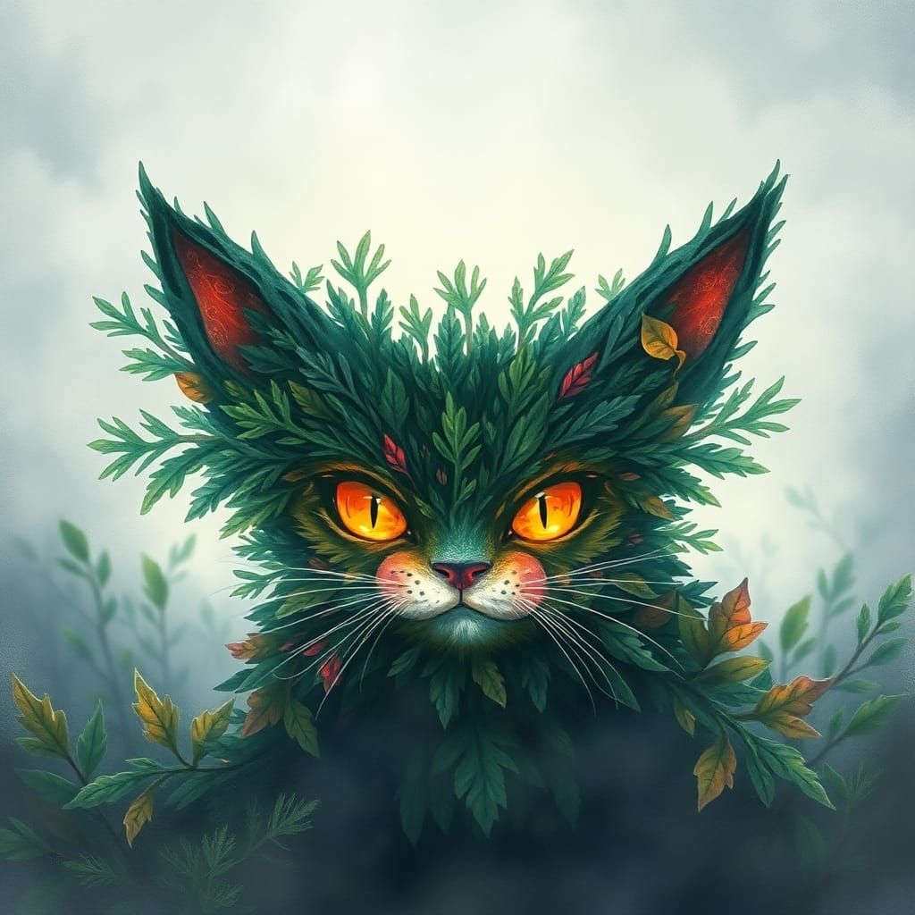 Green cat