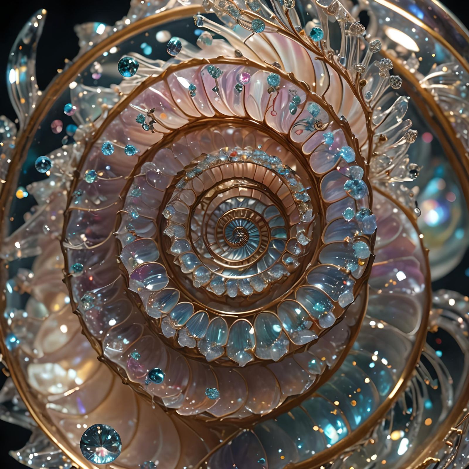  Fibonacci Spiral  by @Jiggu is trying