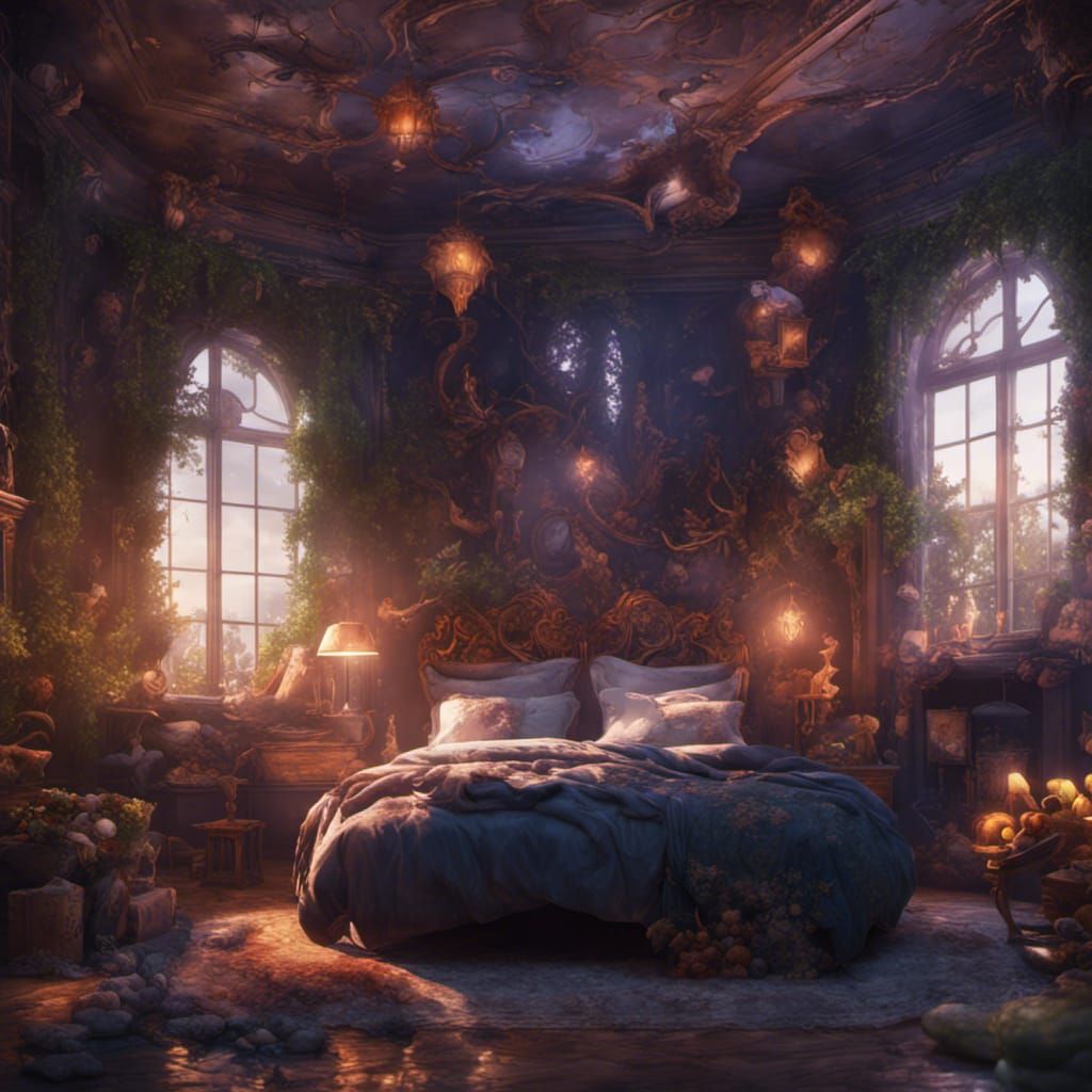 Fairytale bedroom - AI Generated Artwork - NightCafe Creator