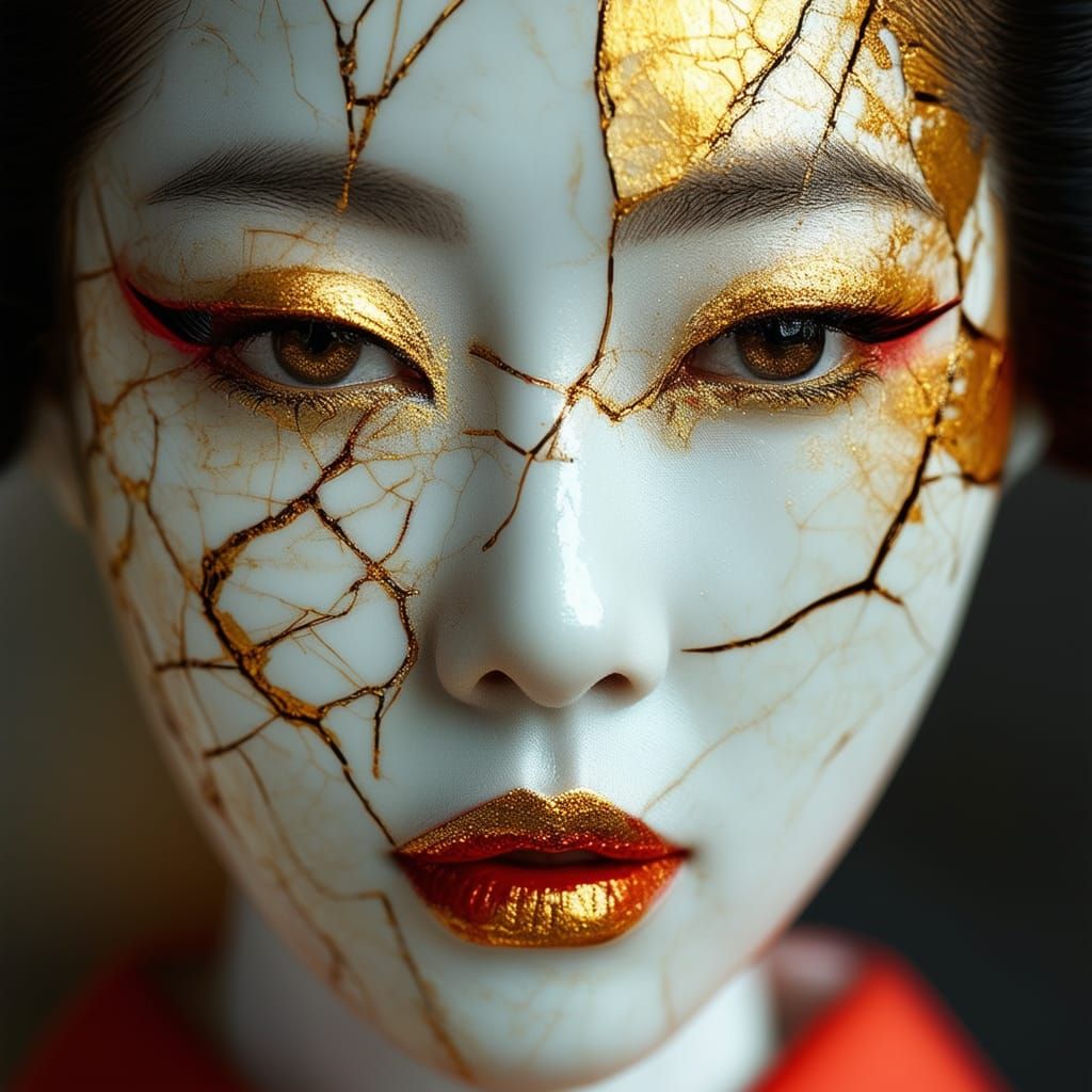 Kintsugi Geisha Portrait