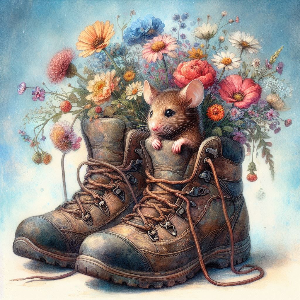 The mouse's fine hut was an old shoe  by @ChaChaMeLeon