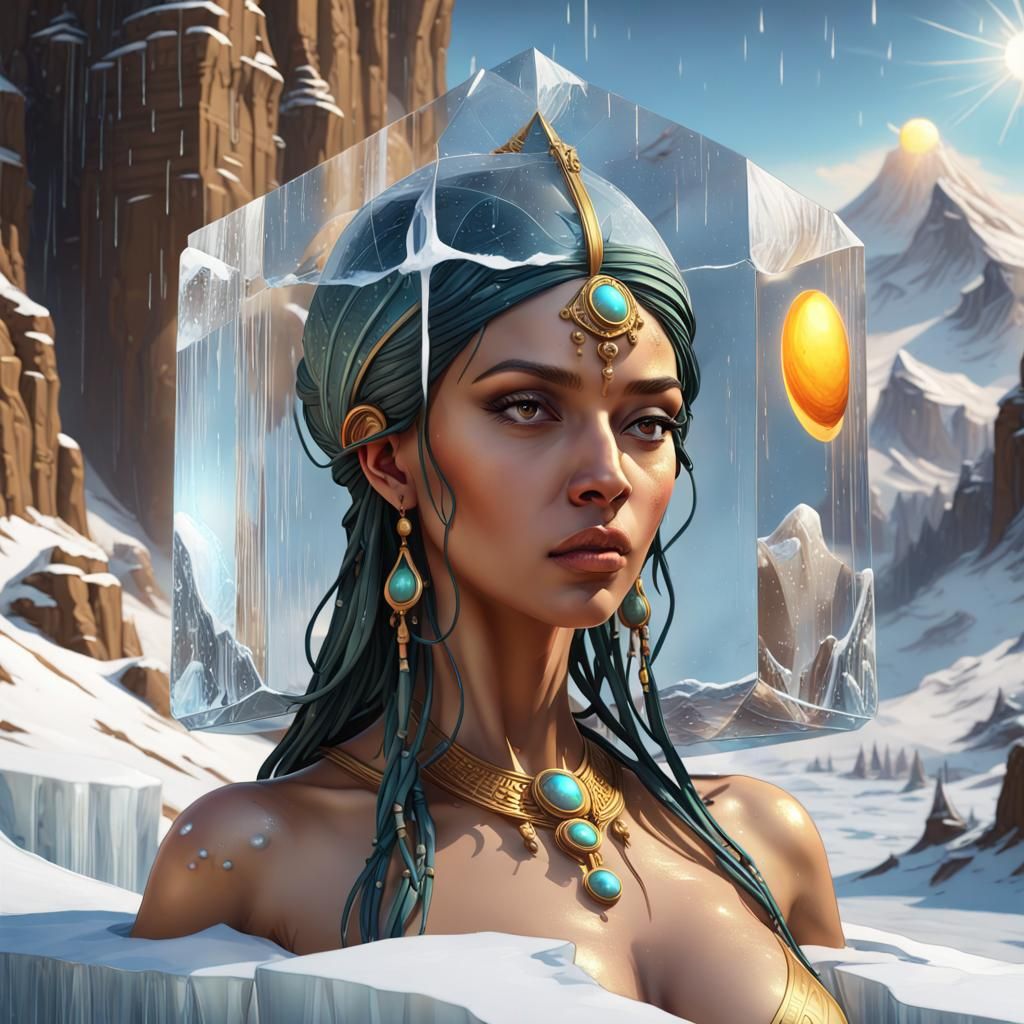 The Egyptian Ice Cube. AI Generated Artwork NightCafe Creator