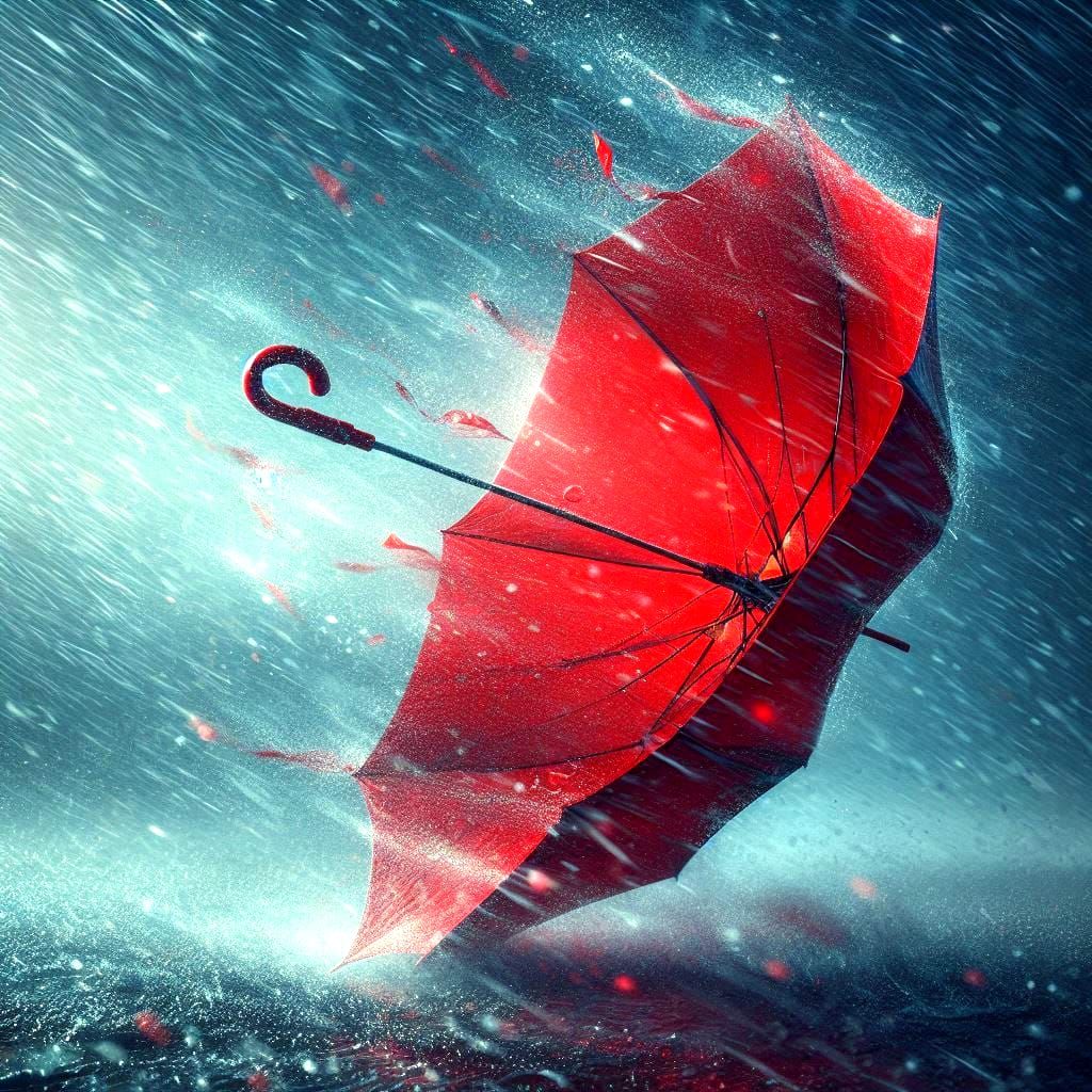 The run-away umbrella