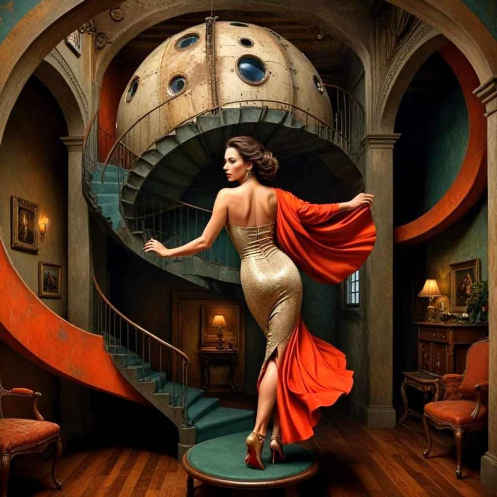 Expressive Portrait of a Charming Lady in Vibrant Colors