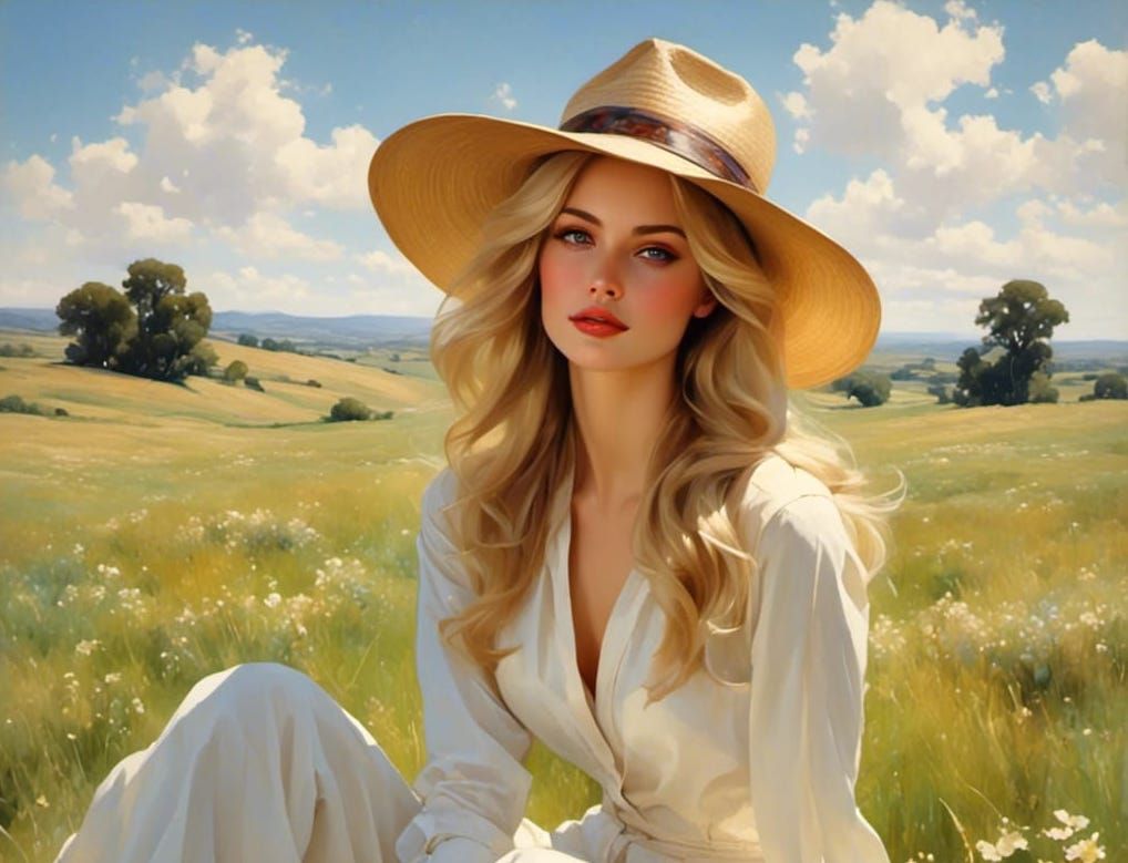 Blonde Beauty in the Spring