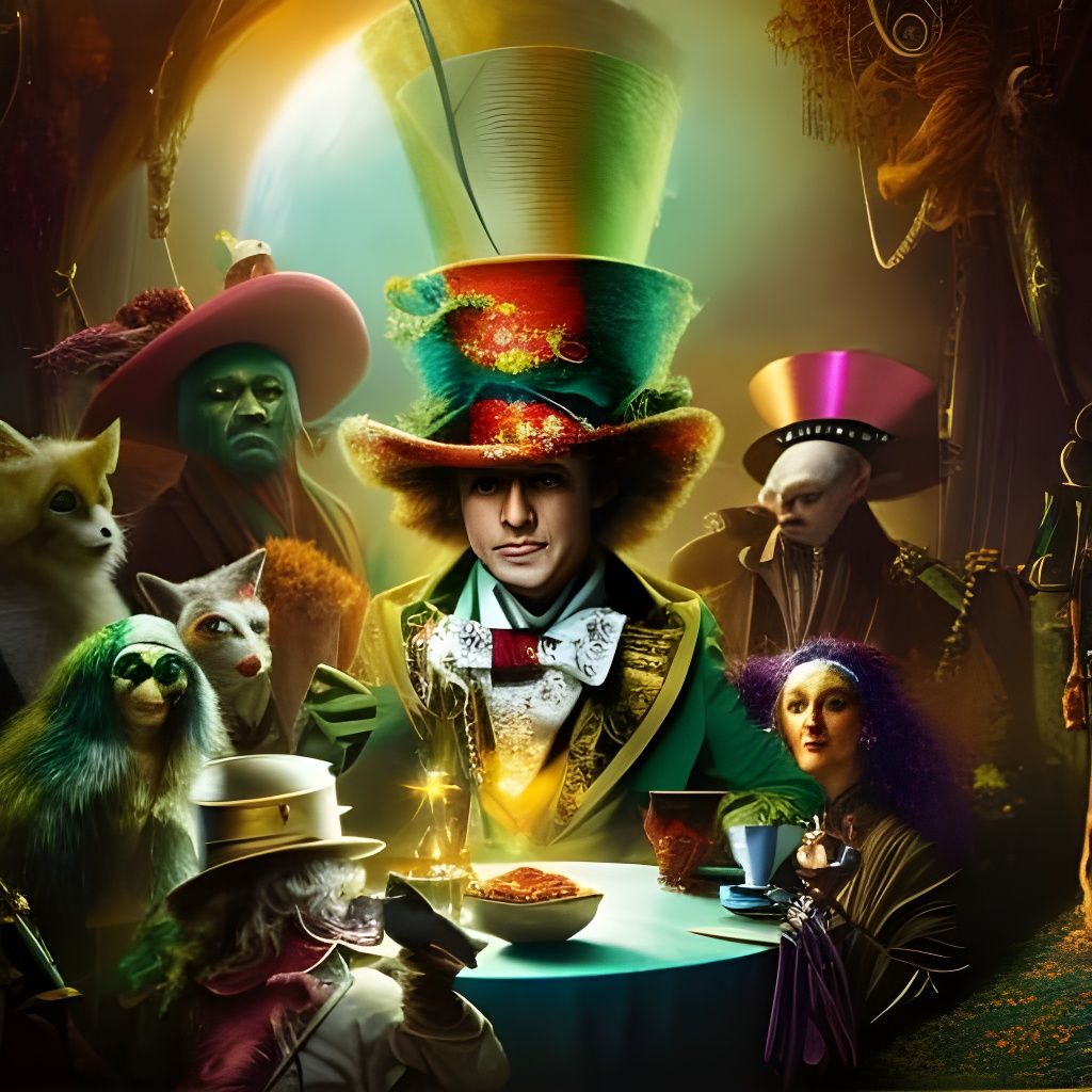 The Ridiculous Haberdashery Of The Mad Hatter - AI Generated Artwork ...