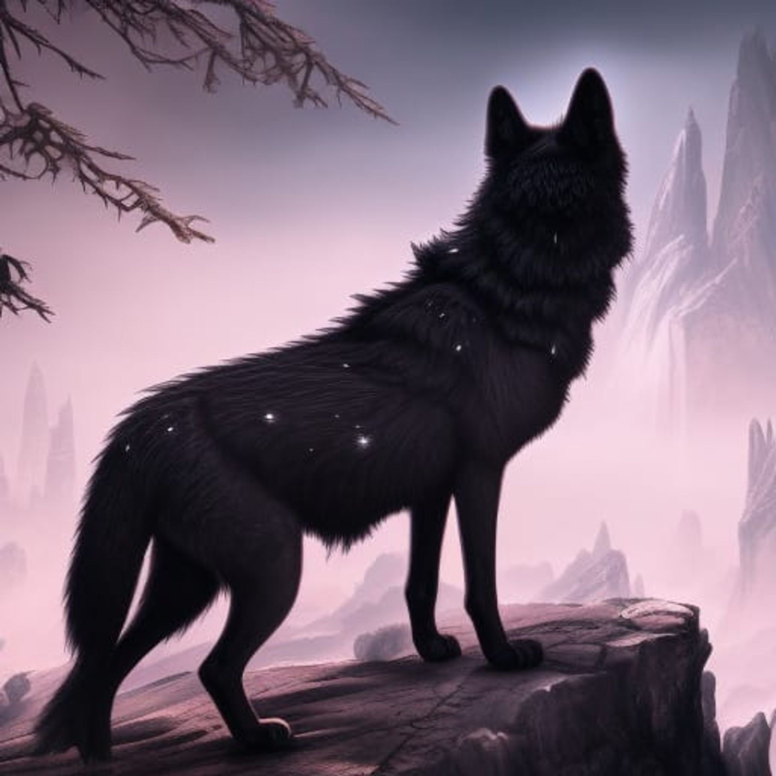 anime dark wolf