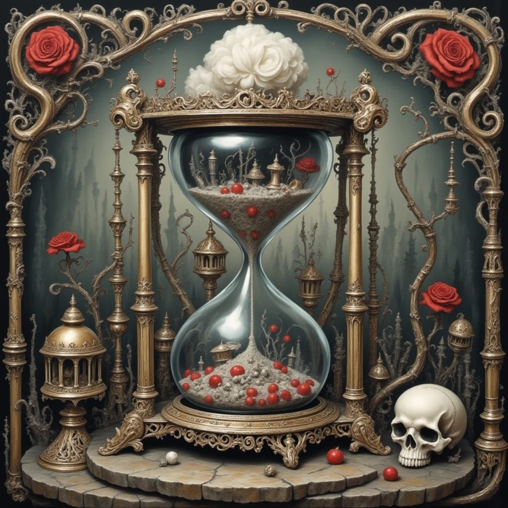 <lora:THE HOWLING:1.0> Hourglass