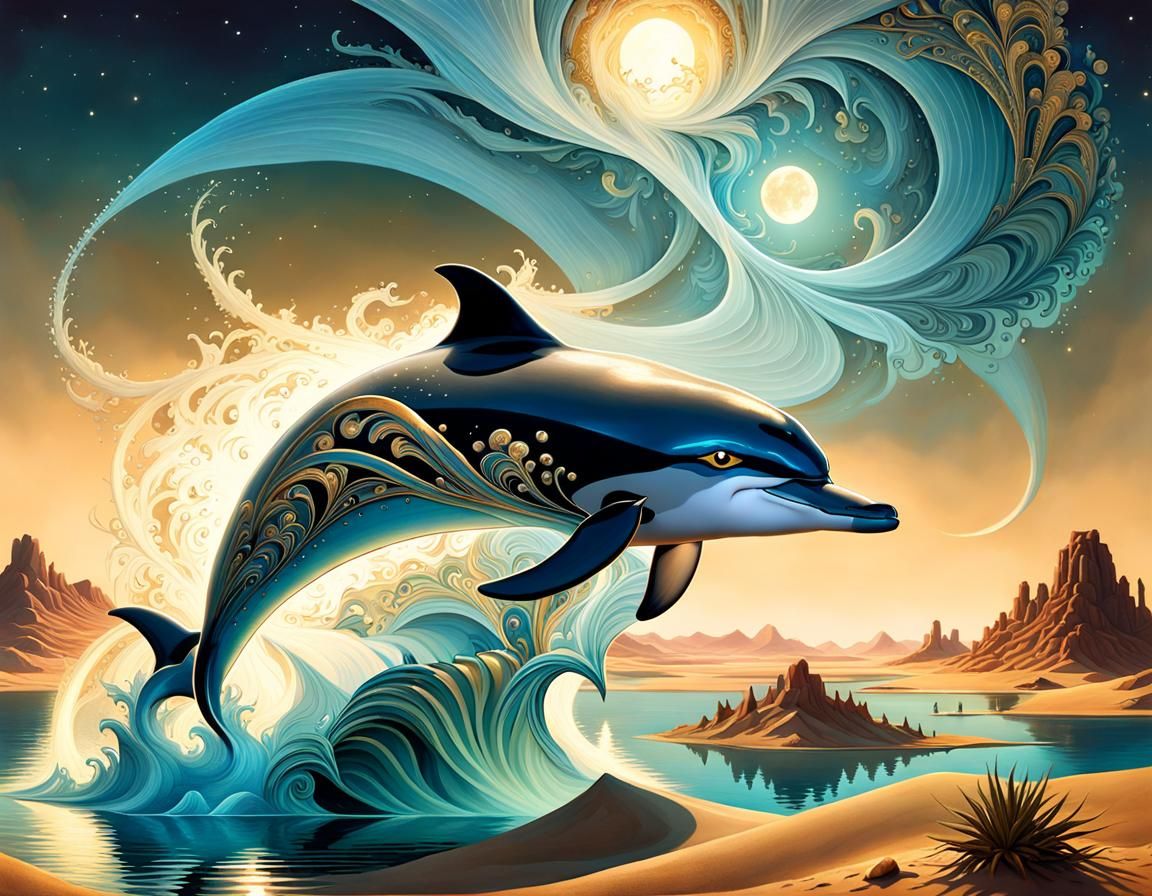 Dolphins And The Spirit Of Water  by @Strigoi77