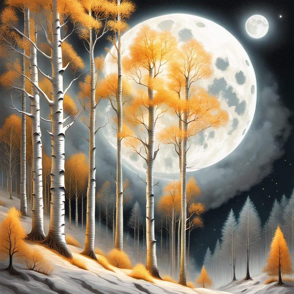 Full moon - AI Generated Artwork - NightCafe Creator