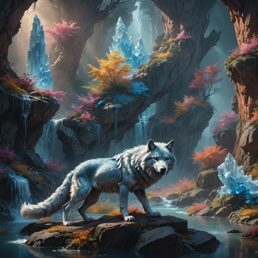 the wolf has arrived in a mystical place - AI Generated Artwork ...