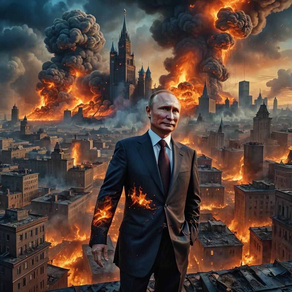 Putin laughs, America burns