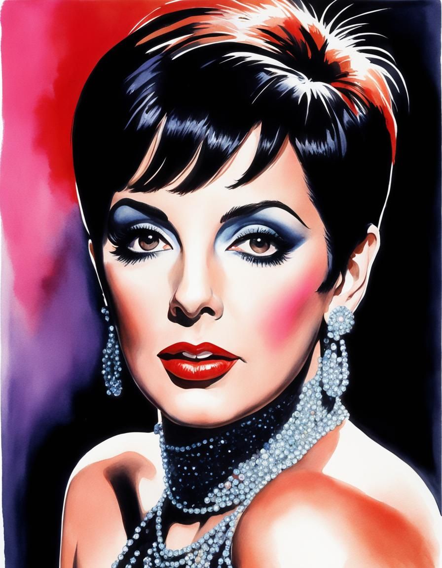 Going for Liza Minnelli… but… AI Generated Artwork NightCafe Creator