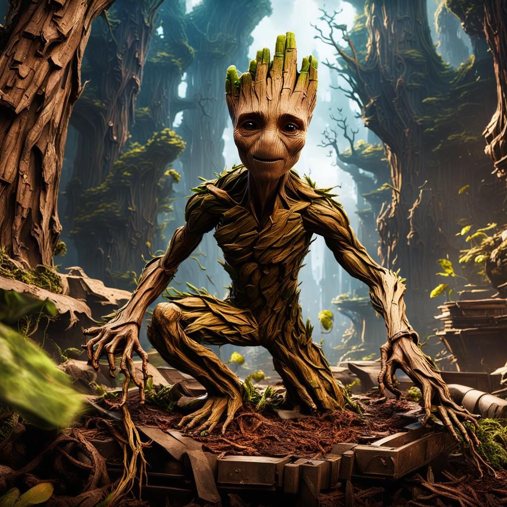 I am Groot - AI Generated Artwork - NightCafe Creator