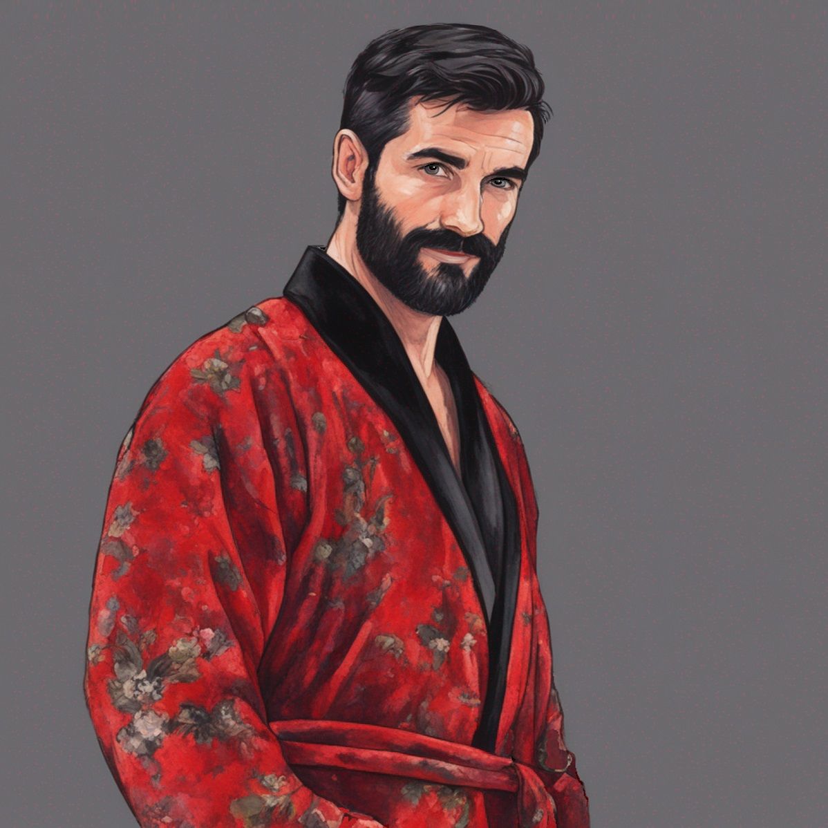 A  handsome bearded man