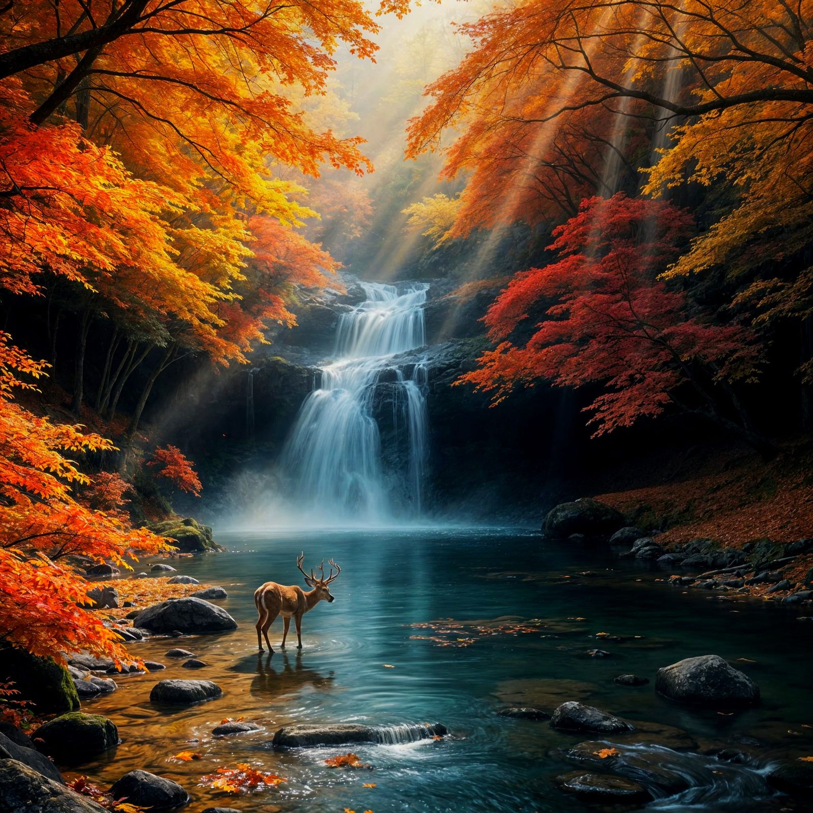 A quiet moment of lone deer  by @EliArt