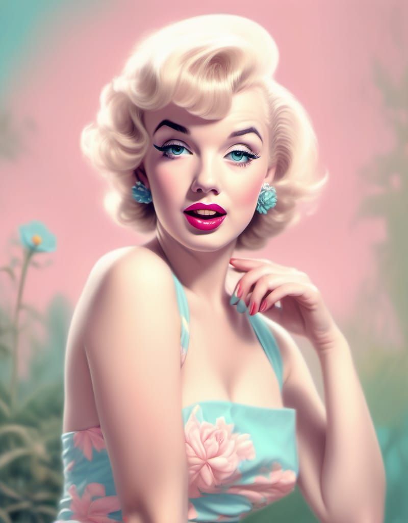 Blonde pin up