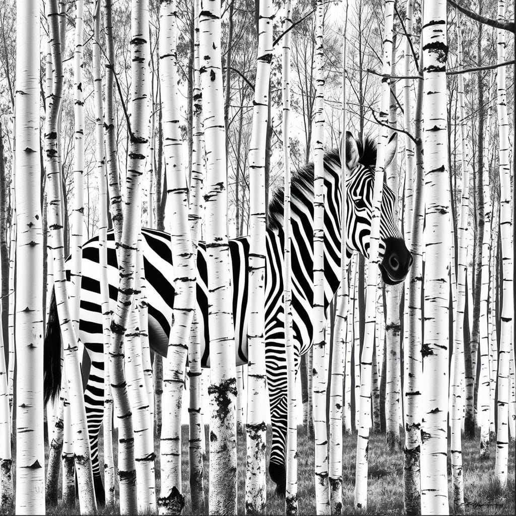 Black & White and Hidden All Over  by @Chelle