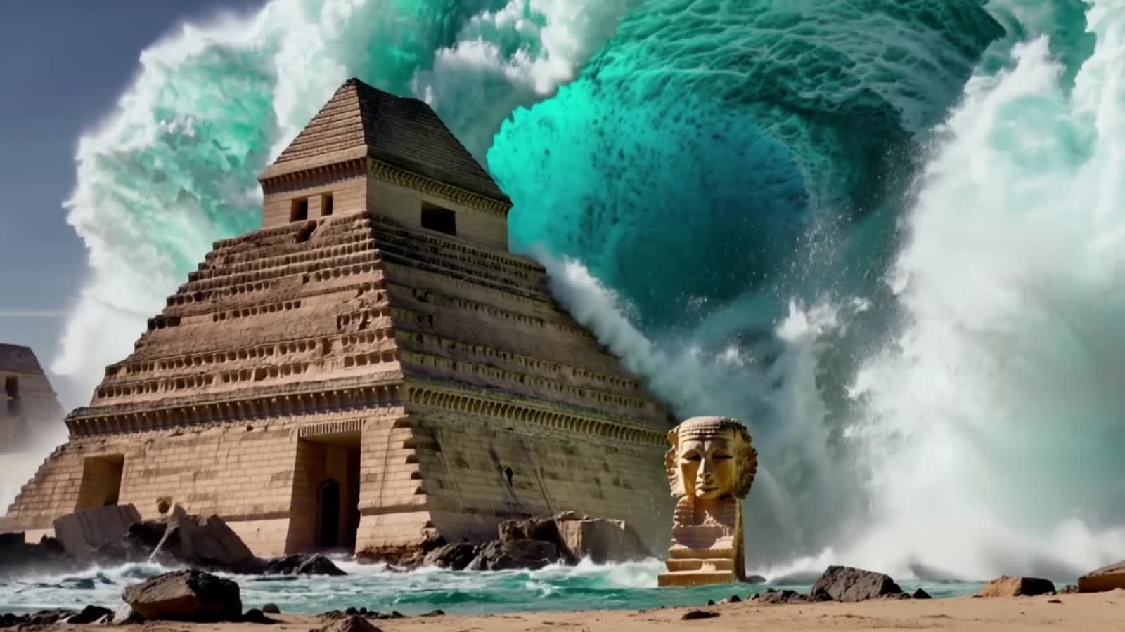 > Surfers paradise, professional surfers ,thrill-seeking surfers,The little people scatterr franticly trying to escape t...