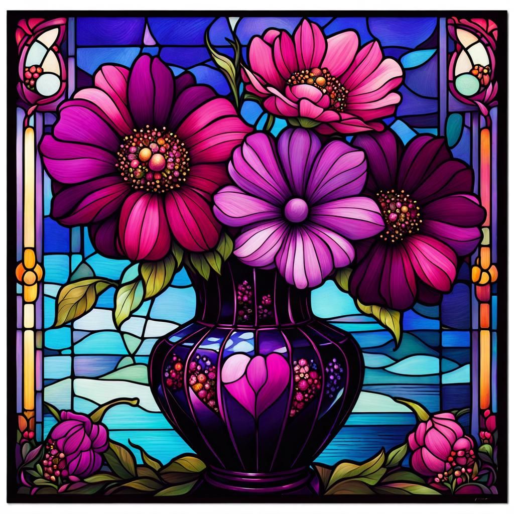 Flowers In Stained Glass