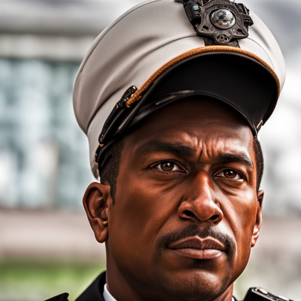 A security guard. Intricate details, HDR, beautifully shot, hyperrealistic, sharp focus, 64 megapixels, nice composition, high contrast