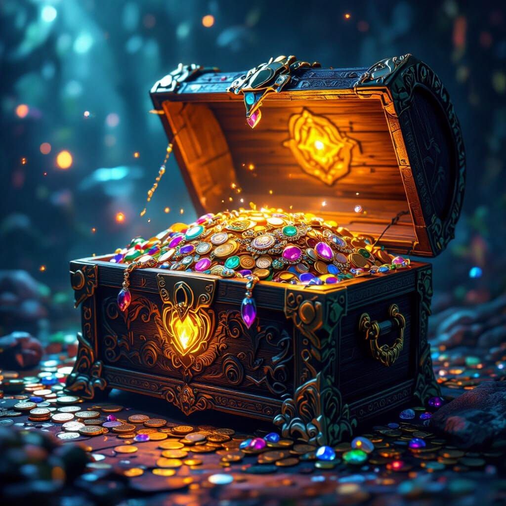 Jewel Coin Treasure Chest  by @Annie