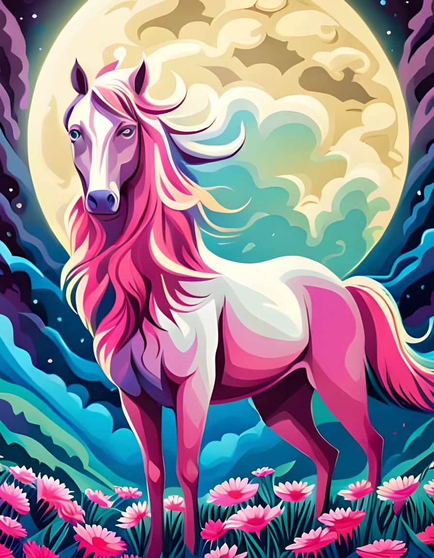 Painted Horses - AI Generated Artwork - NightCafe Creator