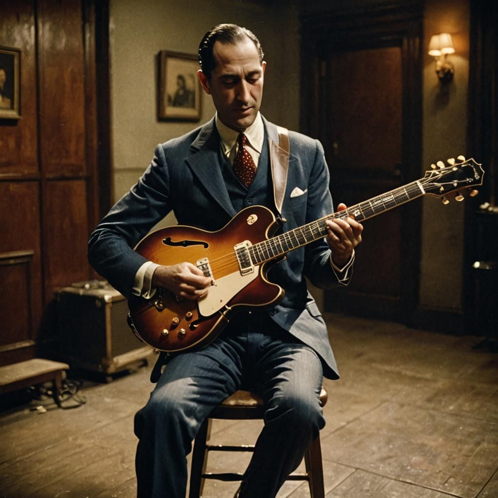 George Gershwin playing electric guitar | Composers Playing ...
