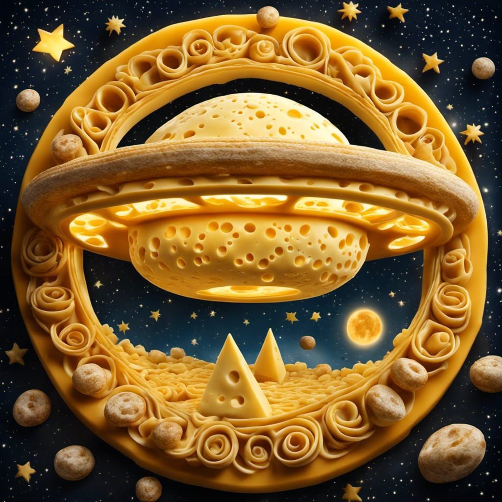 Cheesy UFO  by @GLB