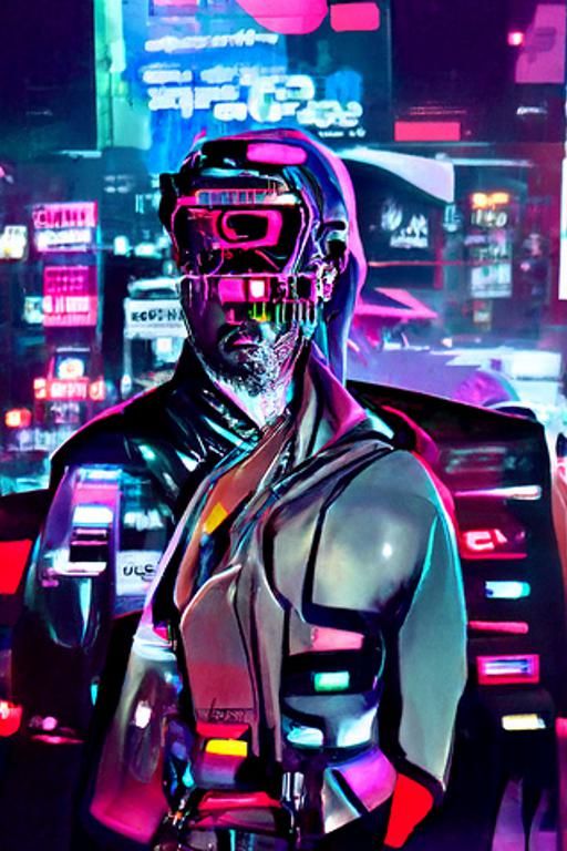 Cyborg cyberpunk 2099 blade runner 2049 neon synthwave neon ...