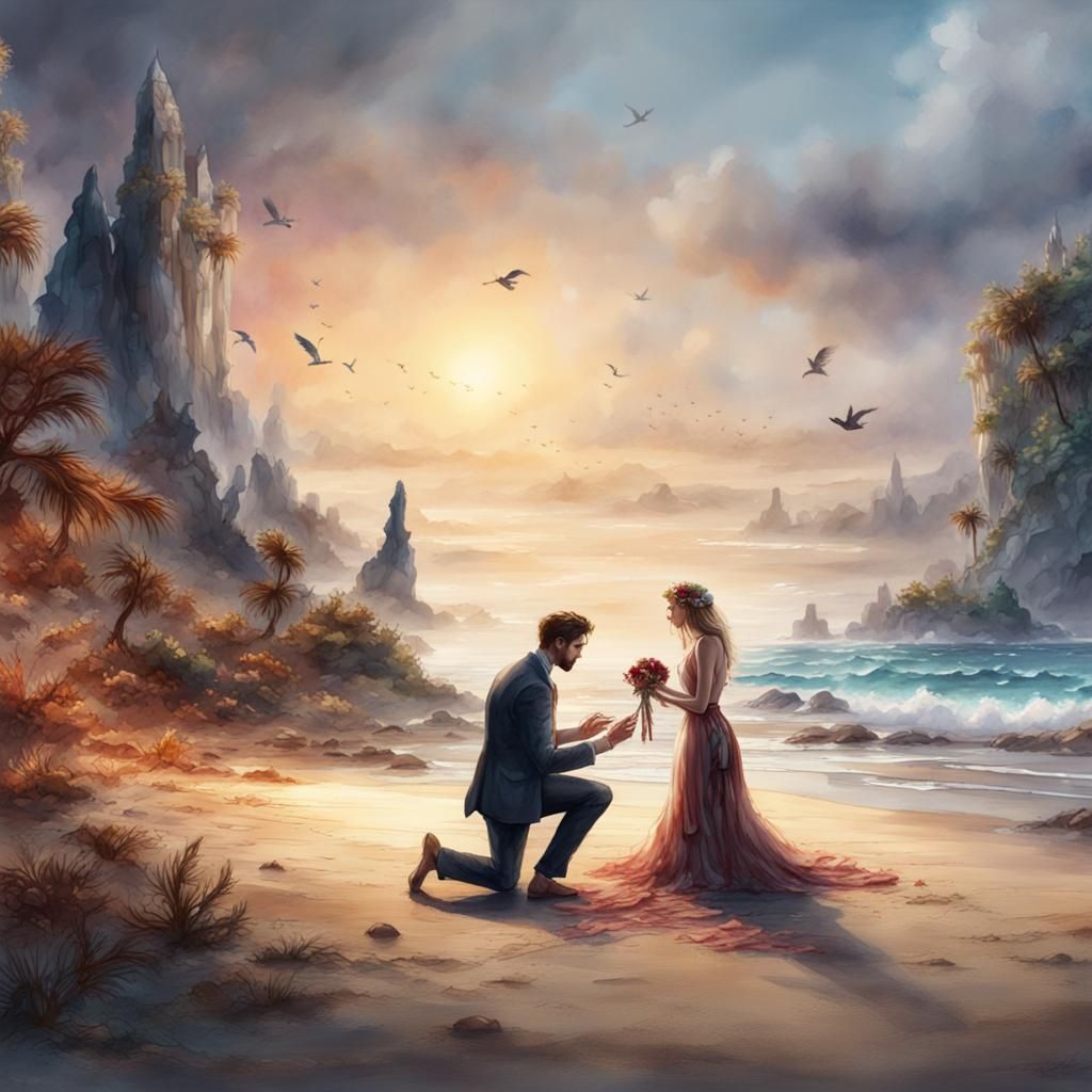 Proposal on the beach