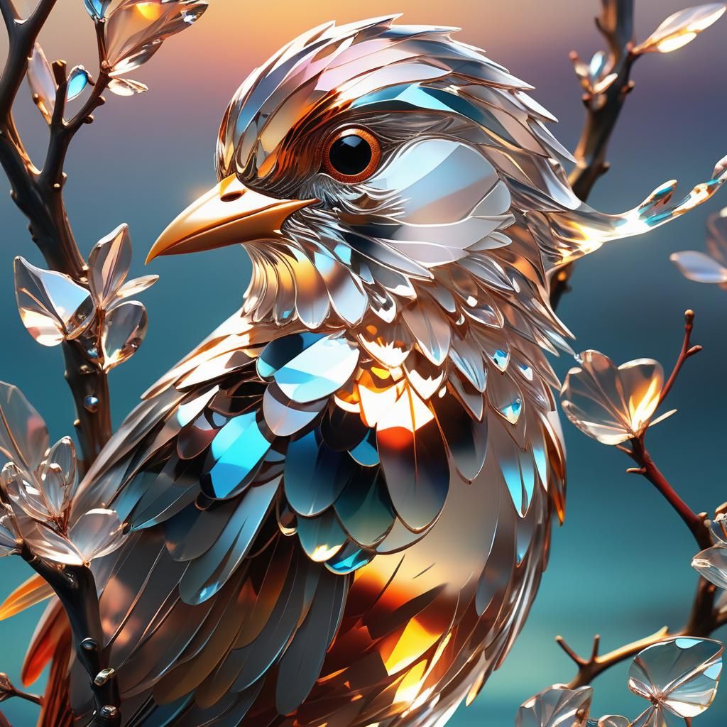 crystal bird  by @Cru