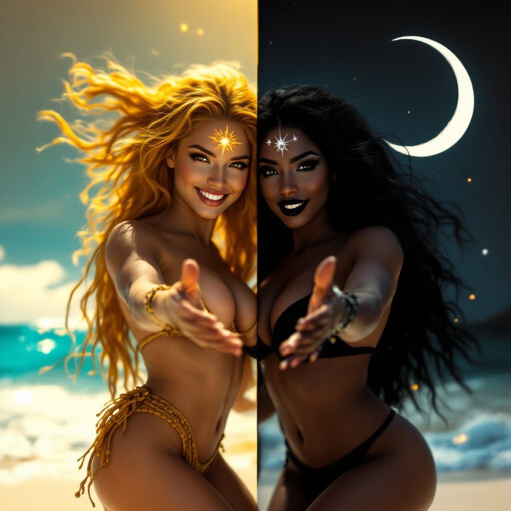 Life's a beach in the sunlight or the moonlight