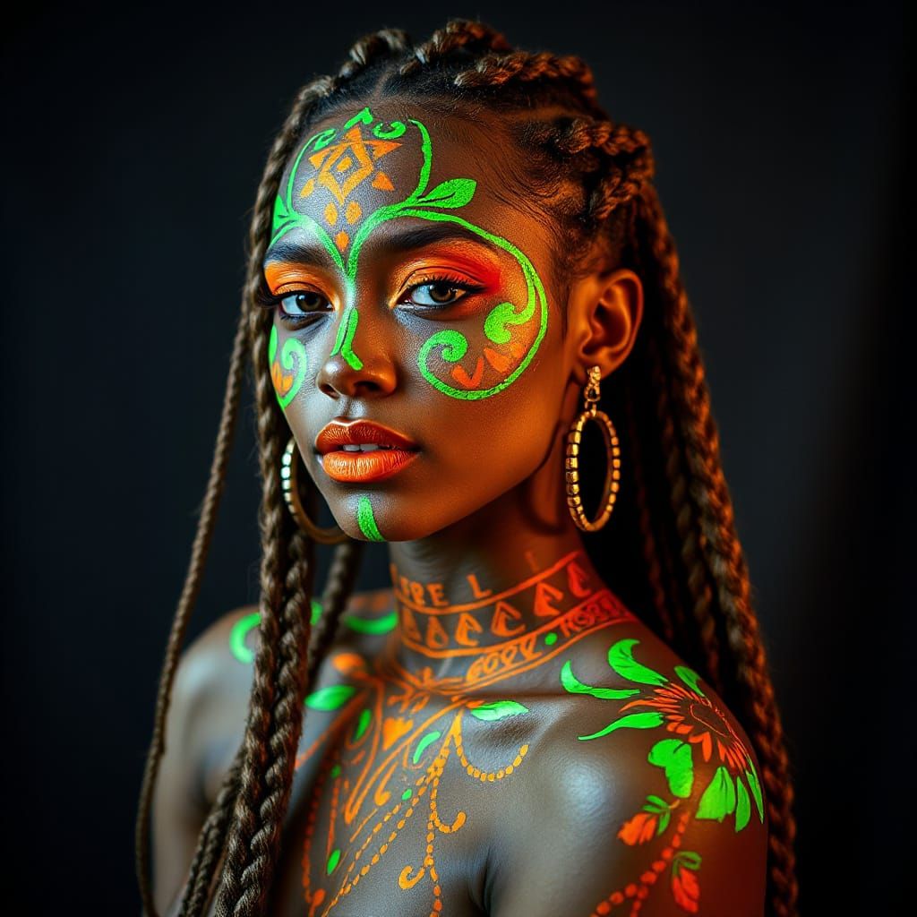 Neon Green and Orange  by @Eric V