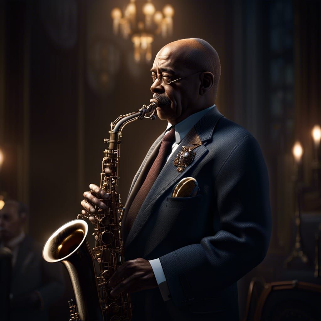 Benny Carter playing saxophone  by @Lefteris Michael